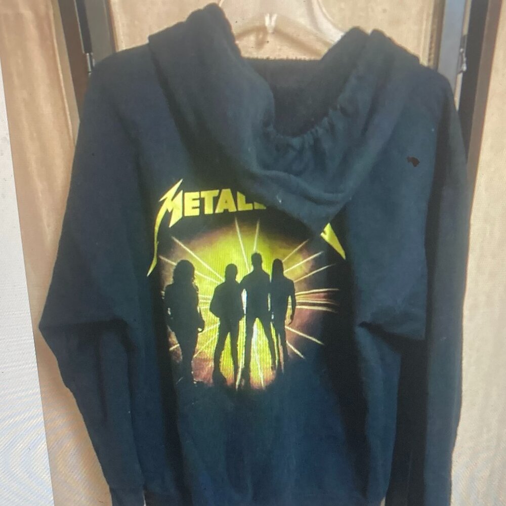 Metallica 72 Seasons Zip up Hoodie Pop Up Black Yellow size large